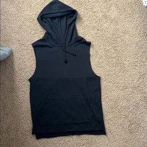 Sleeveless Black Hoodie